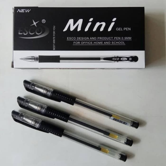 Jual Pulpen Pena Jel Esco Ballpoint Pen Gel Mini Mm Es M Hitam