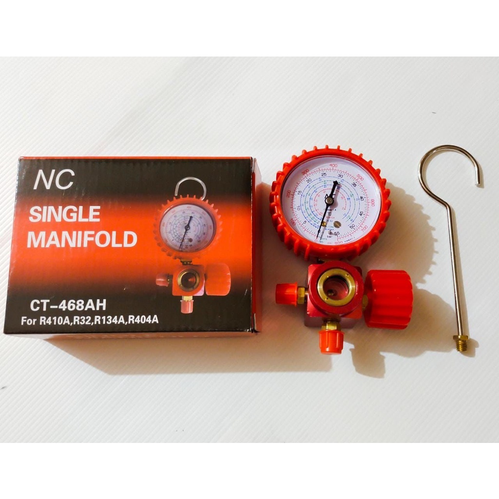 Jual Testing manifold single Analog high multi 800psi presure gauge R32 ...