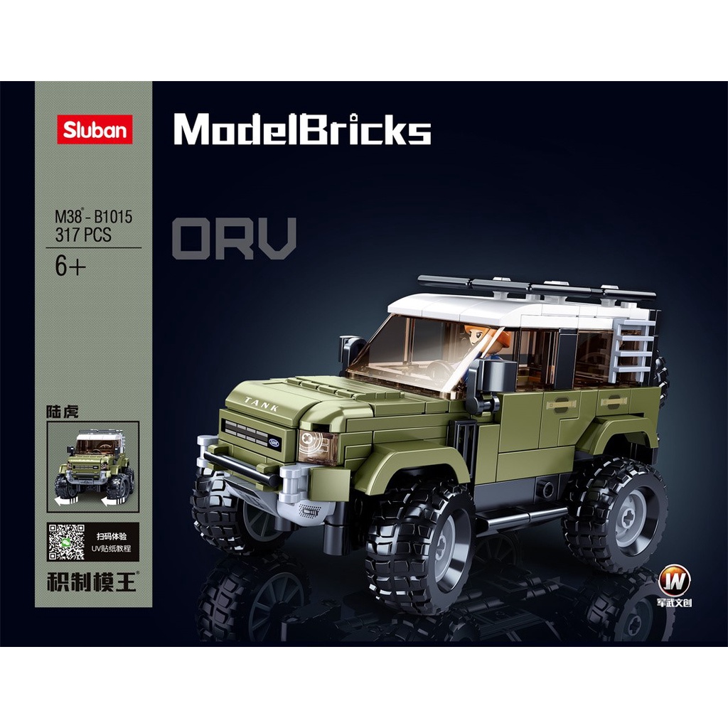 Jual Sluban Mainan Balok Susun Bricks Mobil Jeep Orv Suv M38 B1015