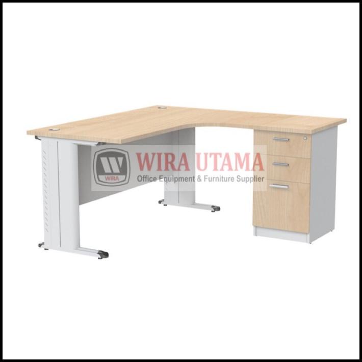 Jual Meja Direktur Modern Minimalis Meja Manager Kantor L Kaki Besi Padu Shopee Indonesia