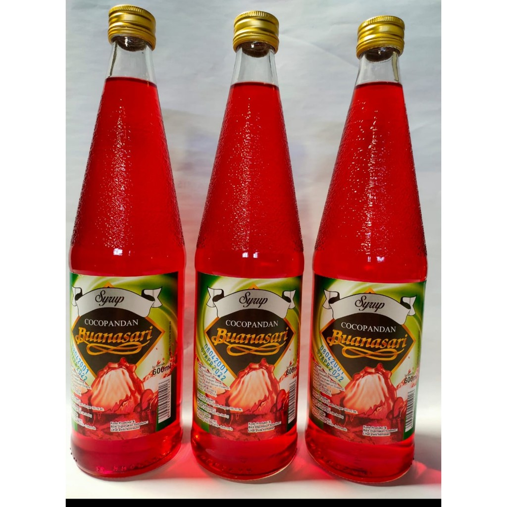 Jual Sirup Buana Sari Rasa Cocopandan kemasan 3 botol | Shopee Indonesia
