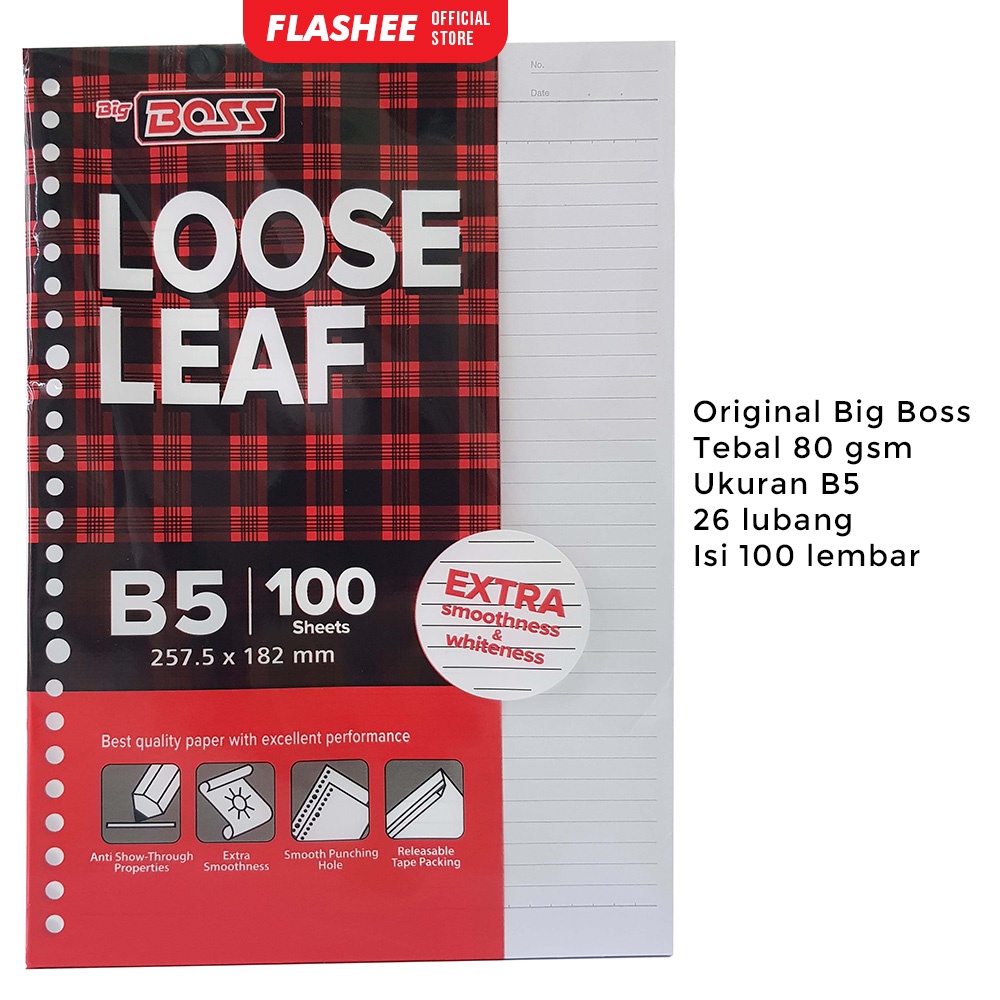 Jual Flashee Kertas Binder B5 Garis Loose Leaf Garis Kertas File Note ...