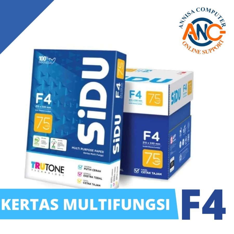 Jual Kertas Hvs F4 75 Gsm Sinar Dunia 1 Rim 500 Lembar Original