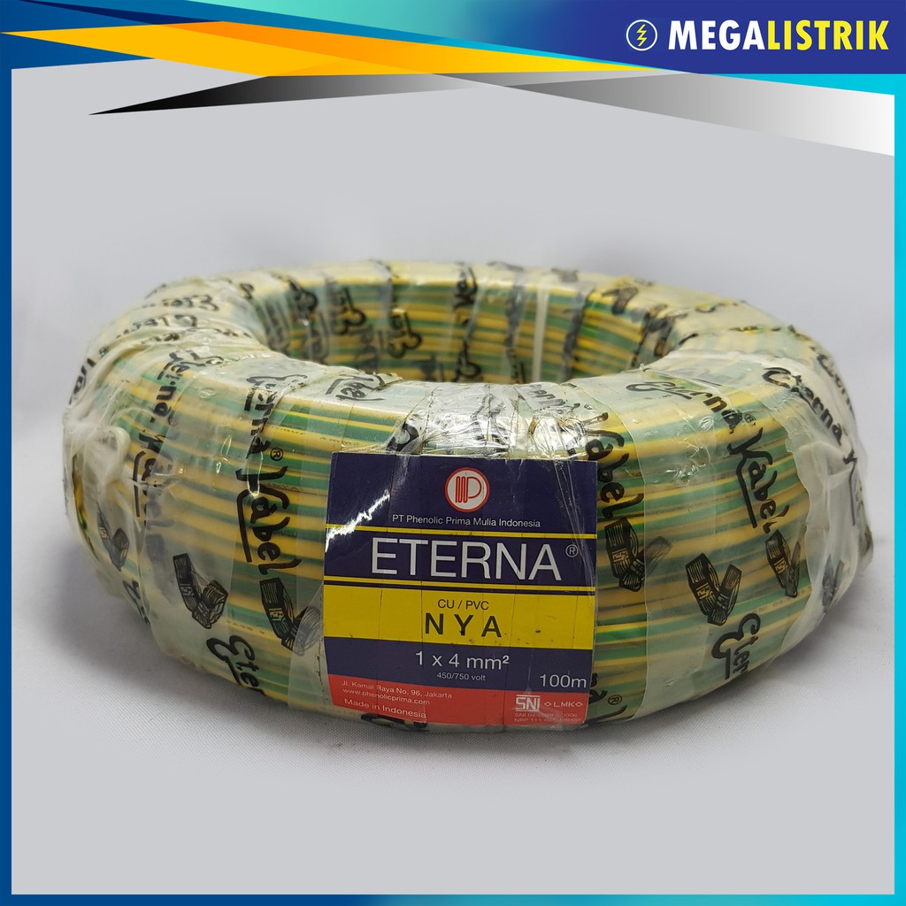 Jual ETERNA NYA 1 X 4 MM ( 100 METER ) / KABEL LISTRIK KAWAT 4MM ...