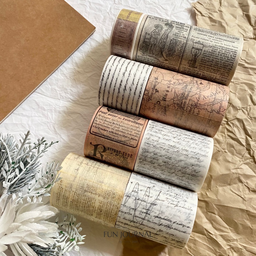 Jual WASHI TAPE VINTAGE FULL ROLL UNTUK JURNAL JOURNAL PLANNING PLANNER ...