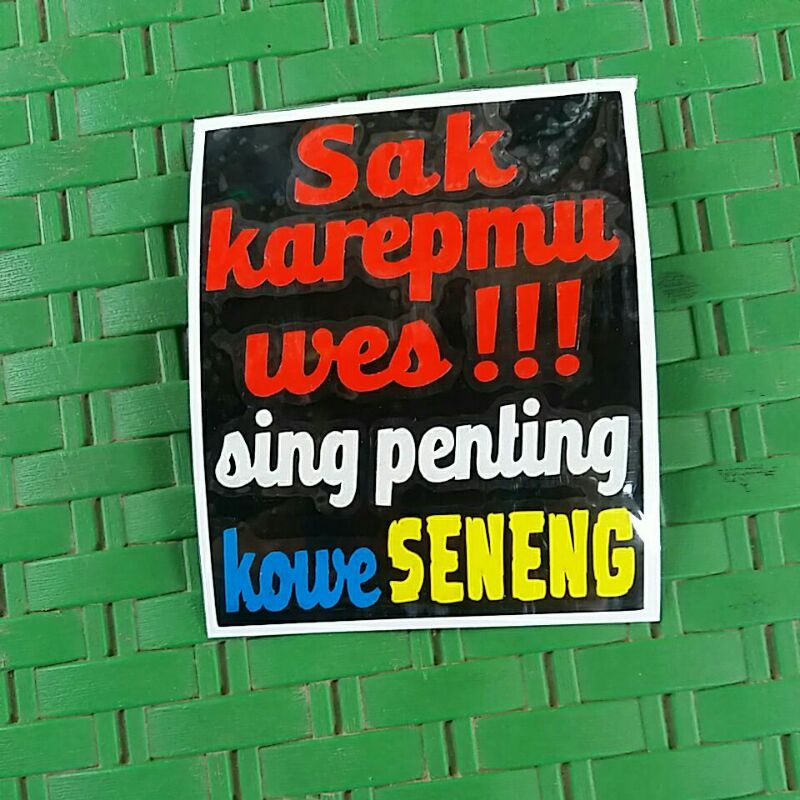 Jual Sticker Kata gaul ( Sak Karepmu Wes ) | Shopee Indonesia
