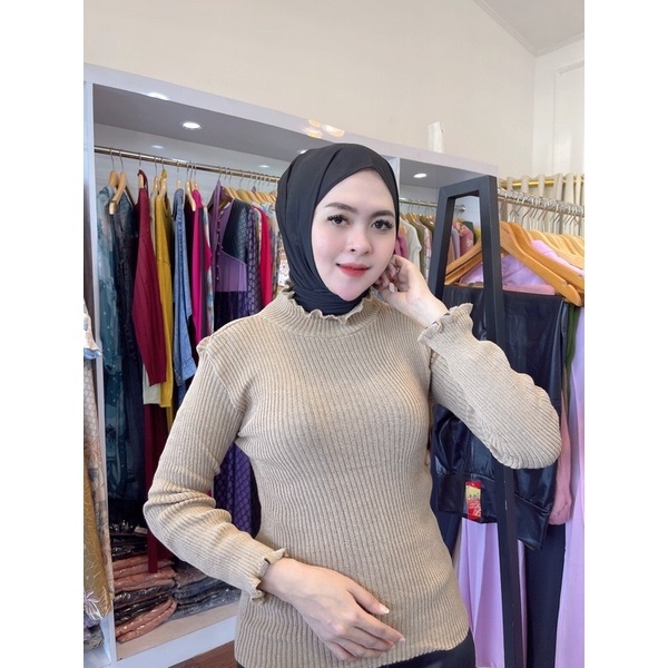 Jual DAISY CURLY SWEATER dalaman baju manset baju sweater