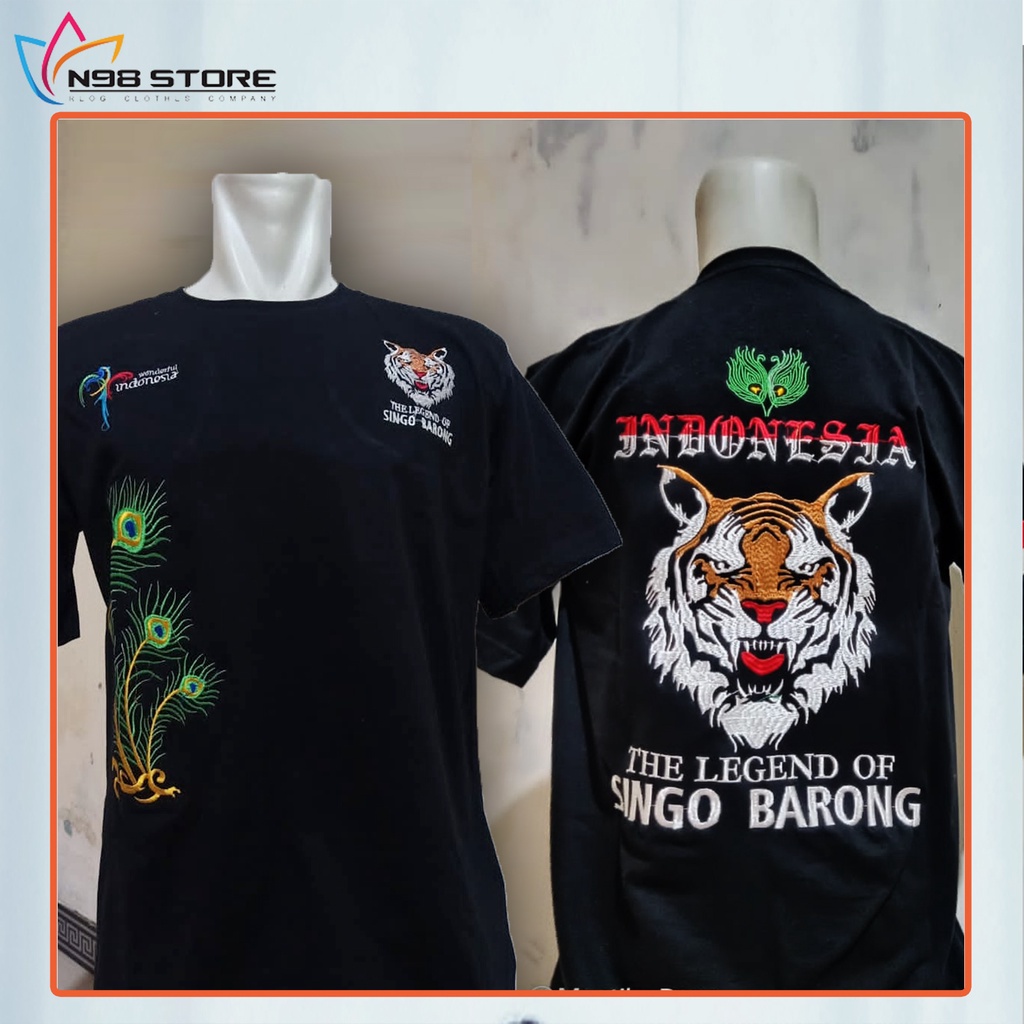 Jual Kaos Pendek Pria Wanita Kaos Bordir Reyog Ponorogo Barongan Reog ...