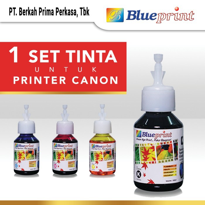 Jual Tinta Original BLUEPRINT Refill For Printer Canon 1 Set 4 Warna ...