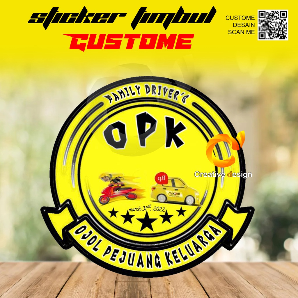 Jual STICKER TIMBUL CUSTOM UKURAN 5x5 CM Shopee Indonesia