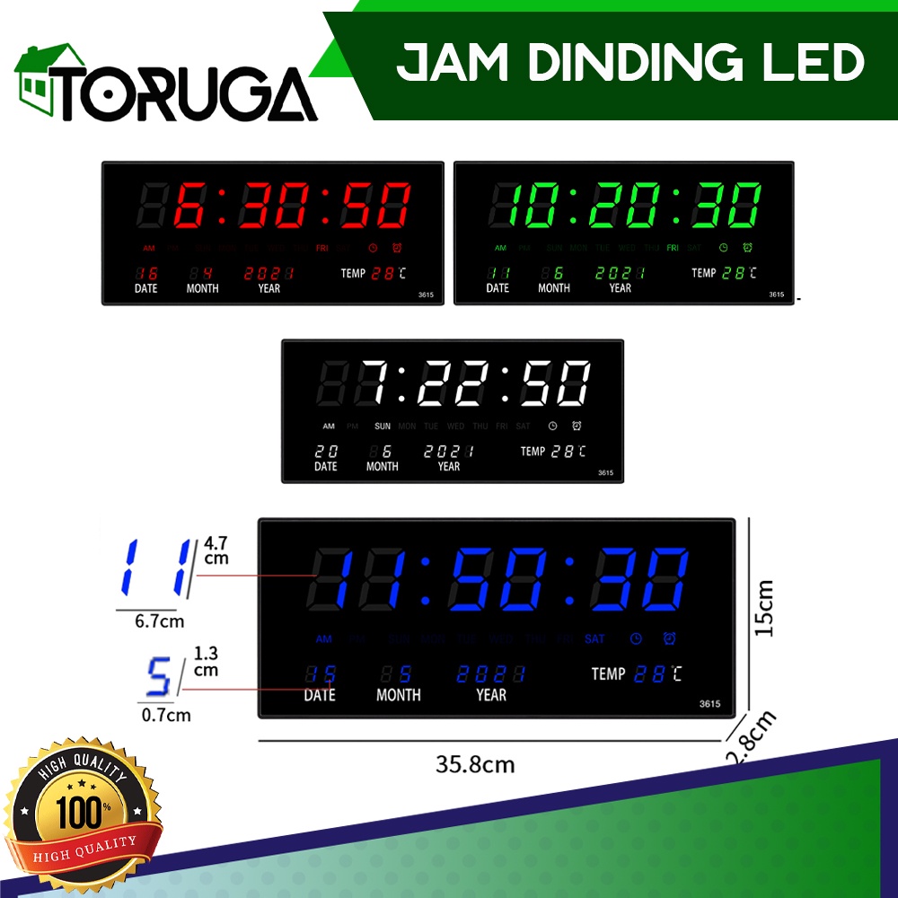 Jual Jam Dinding Digital LED Meja Clock 3615 Merah Hijau - Fitur ...