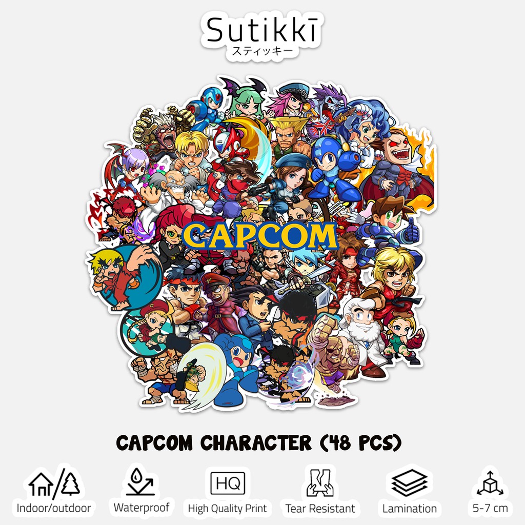Jual Sutikki | Sticker Pack Capcom Character Street Fighter Megaman ...
