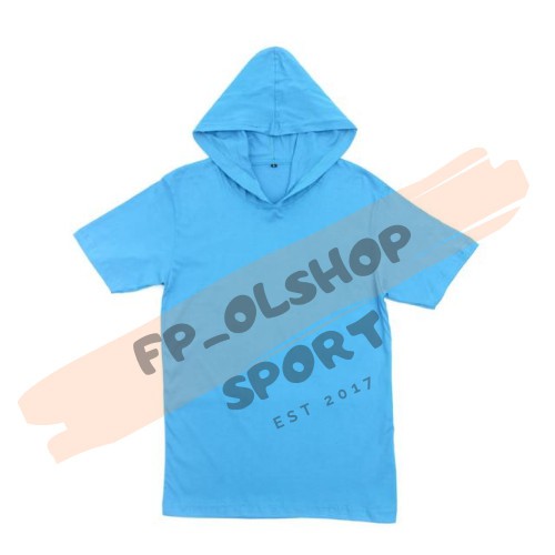 Jual SOFT KAOS POLOS HOODIE LENGAN PENDEK BAJU KUPLUK PRIA WANITA ...