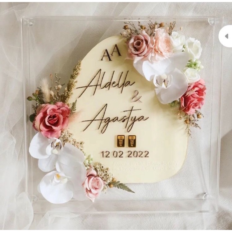 Jual mahar frame akrilik / mahar pernikahan / akrilik box | Shopee ...