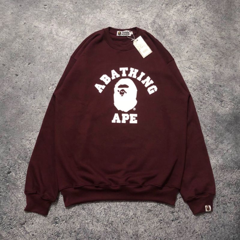 Crewneck Bape College Original Jaket Sweater Bape Original