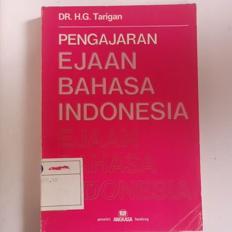 Jual Pengajaran Ejaan Bahasa Indonesia Dr H G Tarigan Shopee Indonesia