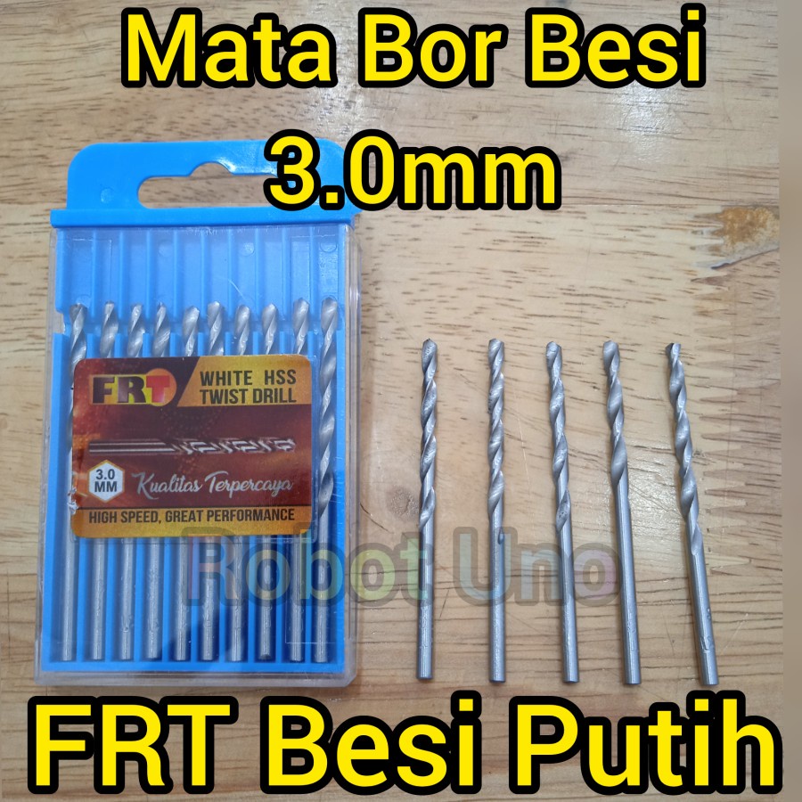 Jual Mata Bor HSS Drill Bit Besi 3mm FRT Besi Putih | Shopee Indonesia