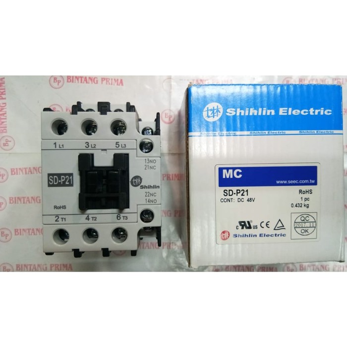Jual Contactor / Kontaktor SD-P21 5.5 kW 3P 32A 48V DC / 48VDC Shihlin ...