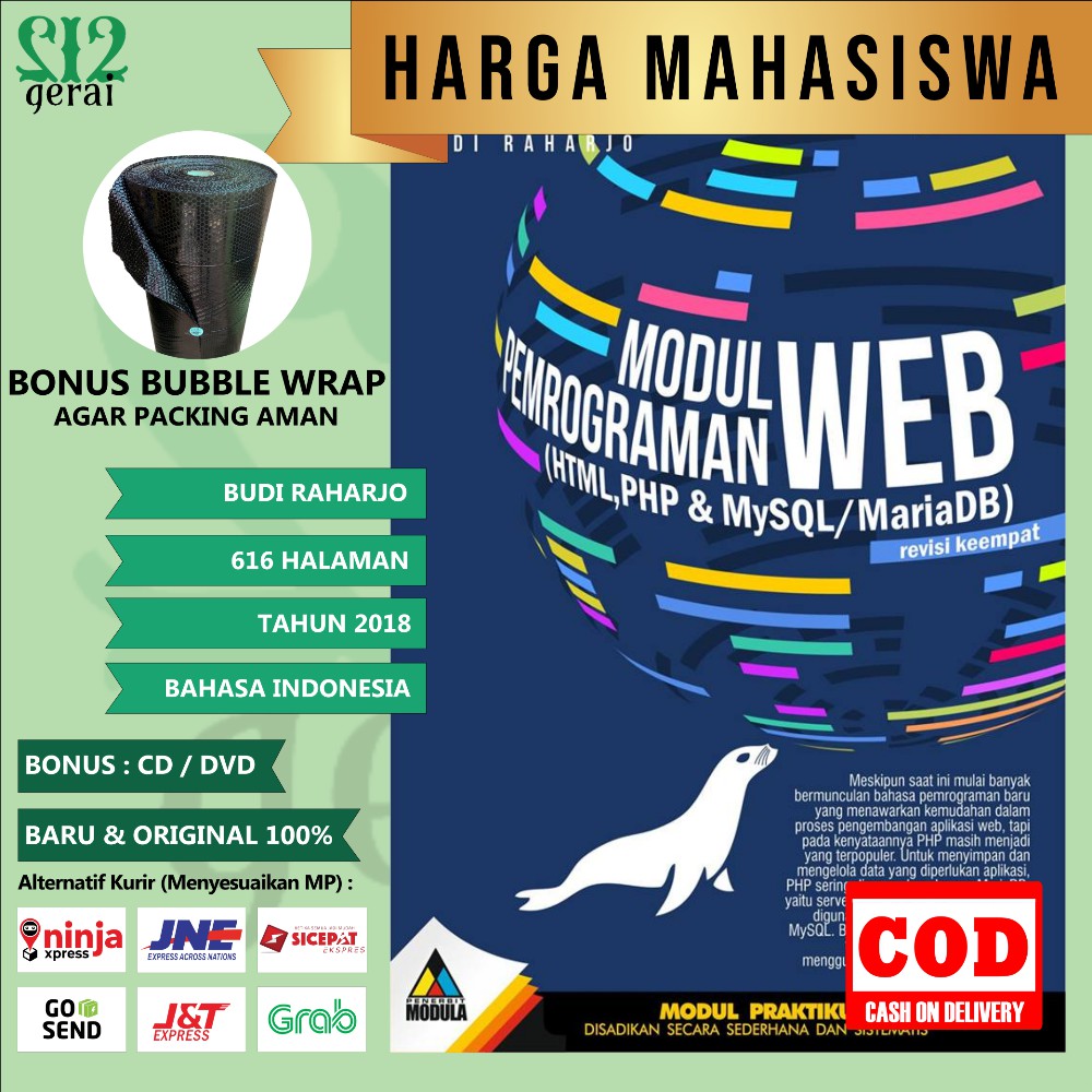 Jual BUKU MODUL PEMROGRAMAN WEB HTML PHP DAN MYSQL REVISI 4 BUDI ...