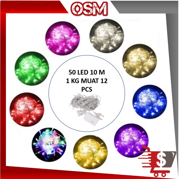 OSM - L223 Lampu Hias Natal 10 Meter 50 LED / Tumblr Light Dekorasi / Lampu LED Hias