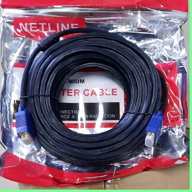 Jual Kabel Vga 15m Ori M M Netline Shopee Indonesia