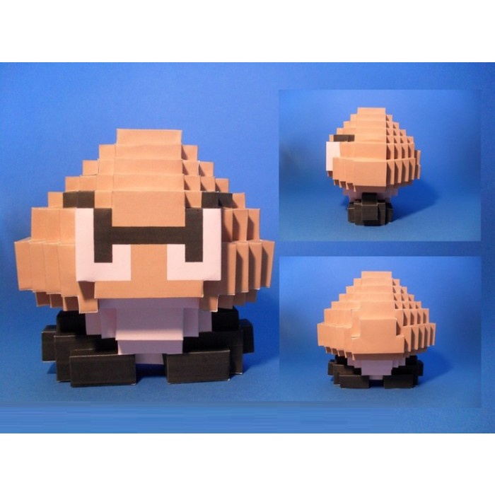 Jual 3D 8 Bit Goomba Super Mario Papercraft | Shopee Indonesia