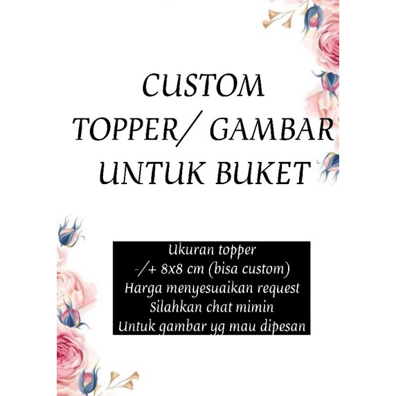 Jual topper gambar custom/harga per 3pcs | Shopee Indonesia