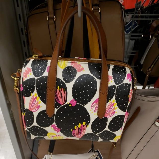 Jual FOSSIL HAILEY BLACK FLORAL BAG Shopee Indonesia