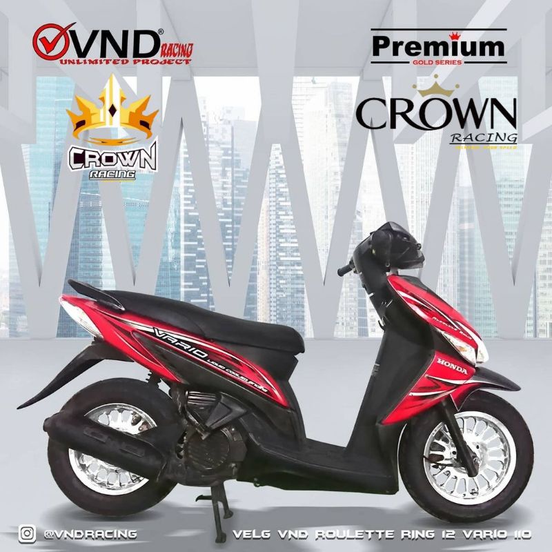 Jual Velg VND Ring 12 Roulette Beat Old New / Scoopy / Vario 110 Series ...