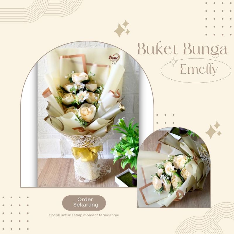 Jual Buket Bunga Emelly, Buket Bunga Hadiah Free Kartu Ucapan - Buket ...