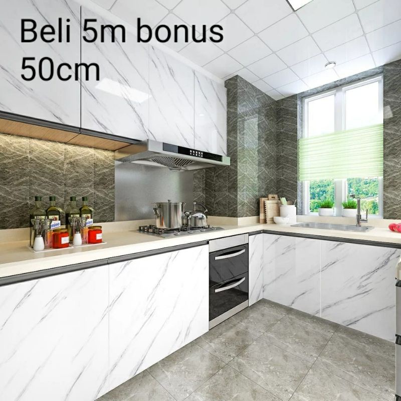 Jual PVC SHEET STICKER #WALLSTICKER #SERATMARMER# BUATDINDING#GLOSSY# ...