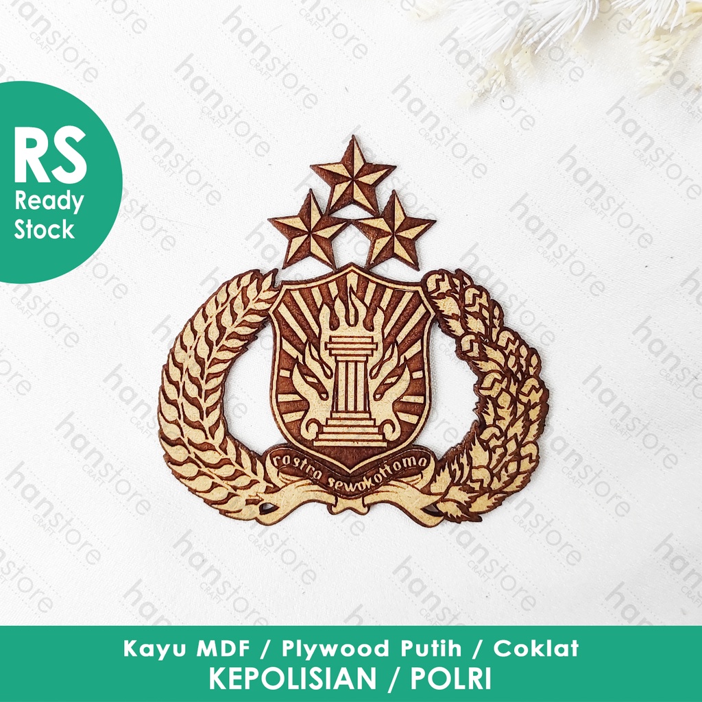 Jual Rs Logo Kepolisian Polri Emblem Lambang Kayu Mdf Plywood