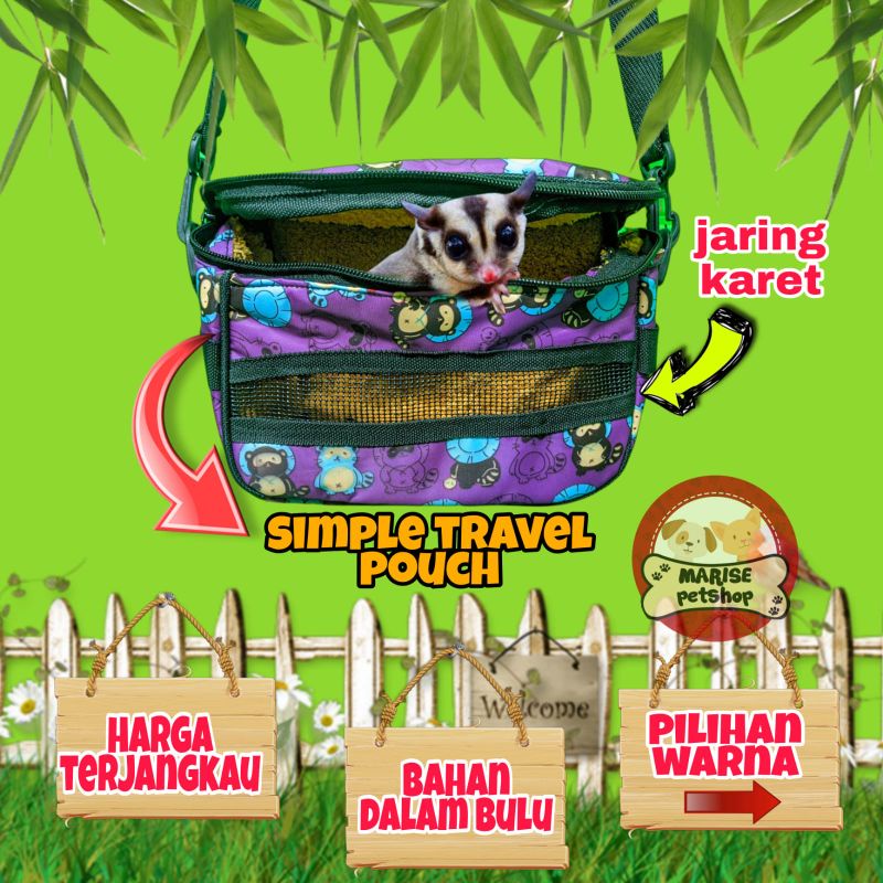 Jual Travel Pouch Sugar Glider Simple Kekinian Dan Nyaman Tas Sugar