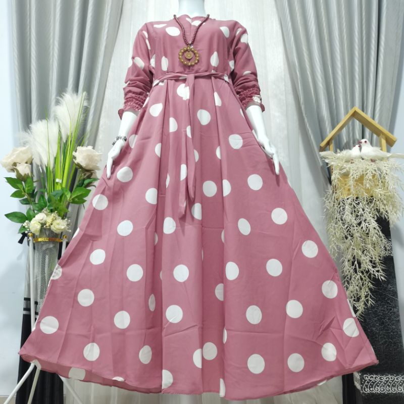 Jual Gamis Polkadot Remaja Terlengkap & Harga Terbaru Juni 2026 ...