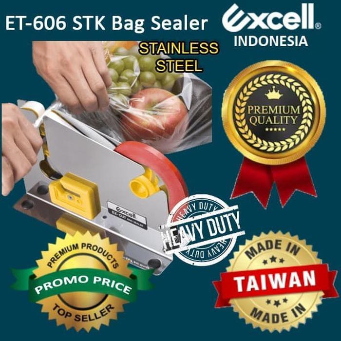 Excell ET-606STK EZ-CUT Bag Sealer [Stainless Steel]