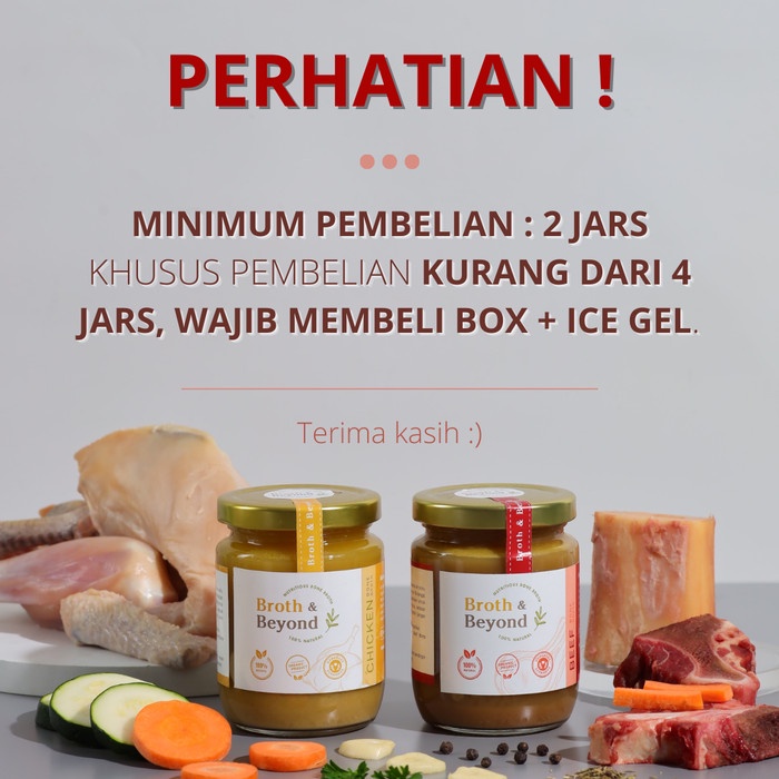 Jual (COD) PEMBELIAN Mix Beef and Chicken Bone Broth Box + Ice Gel