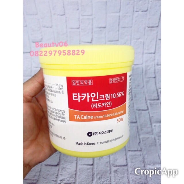 Jual TACAINE TA Caine Anastesi Cream LICODINE 10,56% OBAT BAAL 500g ...