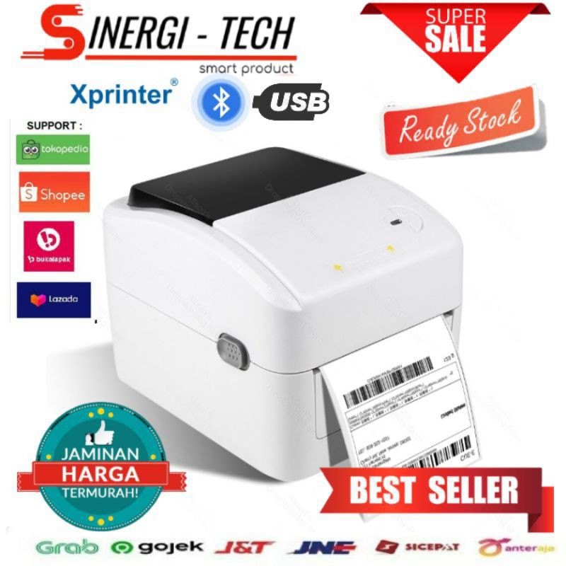 Jual Printer Label Barcode Resi Thermal Sticker Xp B Mm Xprinter Usb Bluetooth