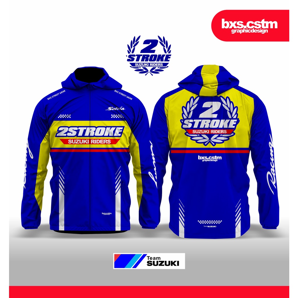 Jual JAKET SUZUKI RACING 2STROKE RIDER WATERPROOF TASLAN PREMIUM ...