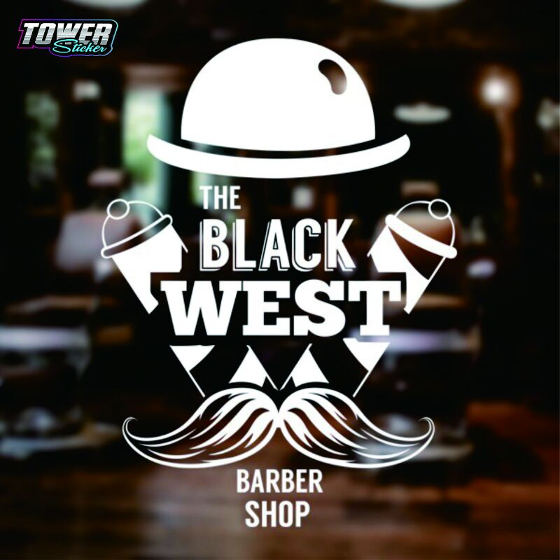 Jual Cutting sticker barber shop buat ditempel didinding, kaca dll ...