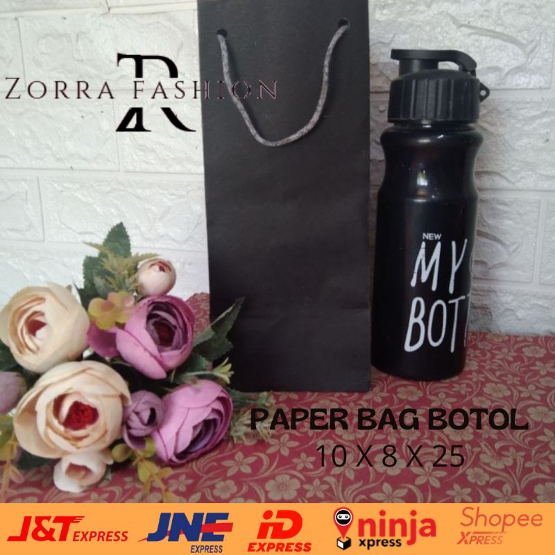 Jual Paper Bag Botol Hitam X X Tas Kertas Botol Tumblr Paperbag Craft Hitam Shopee Indonesia