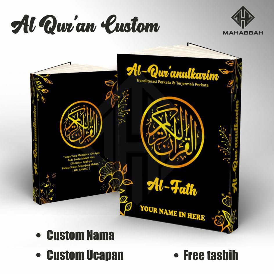 Jual Custom Al-Quran uk A6 free desain Customal-quran/freedesain ...