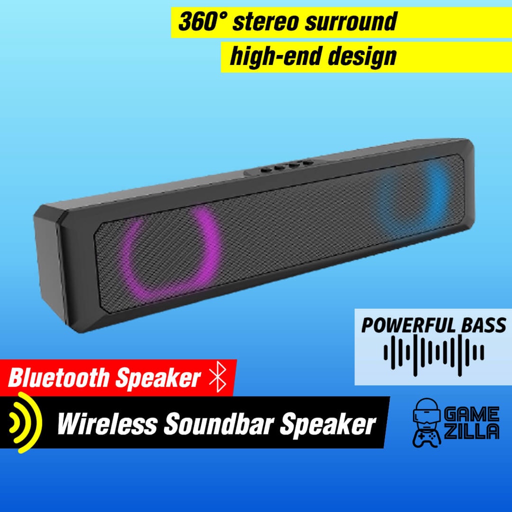 Speaker Bluetooth Soundbar Kecil Spiker PC Laptop Komputer Speker RGB Sound  Sepeker Aktif Multimedia