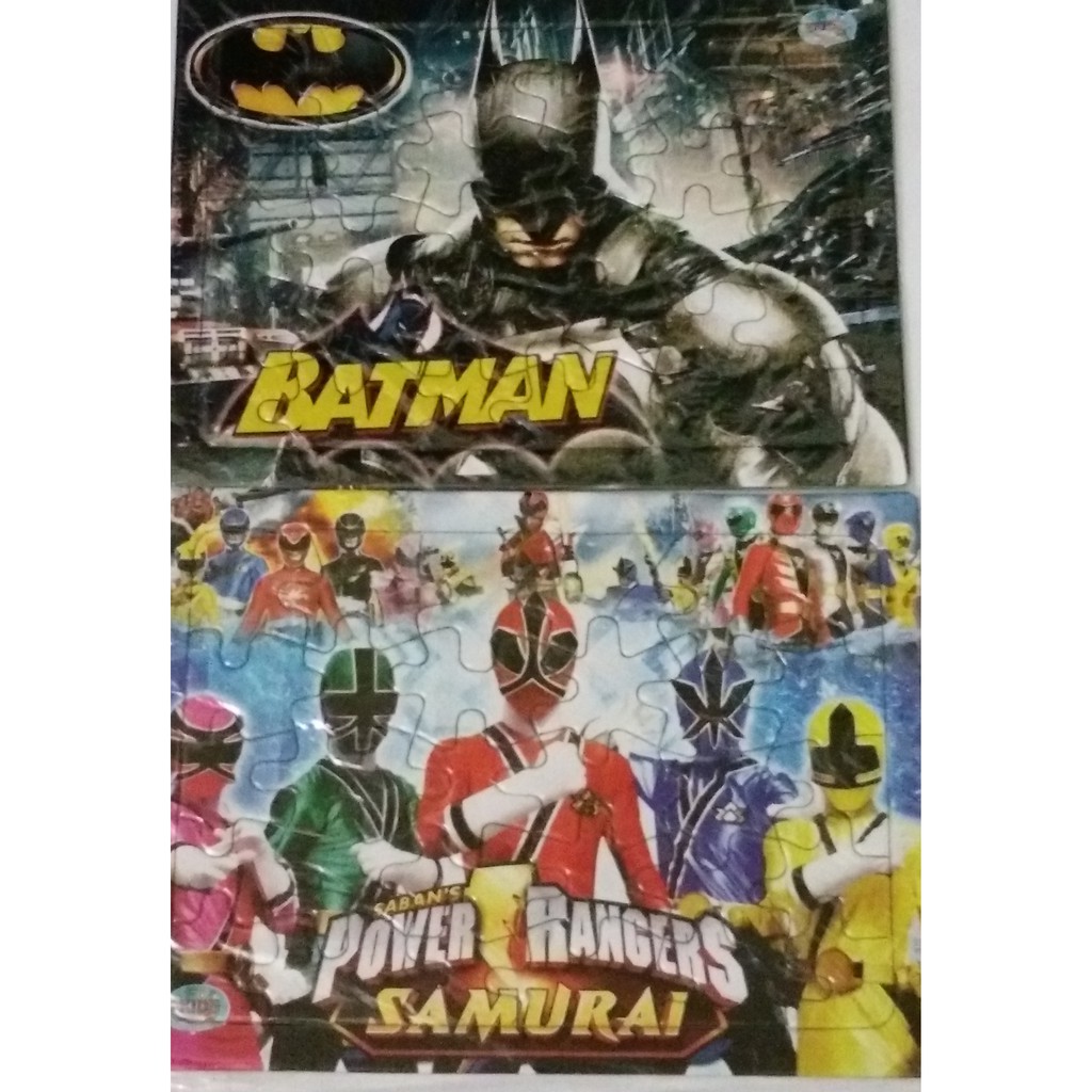 Jual puzzle kertas sedang karakter Batman dan Power ranger | Shopee ...