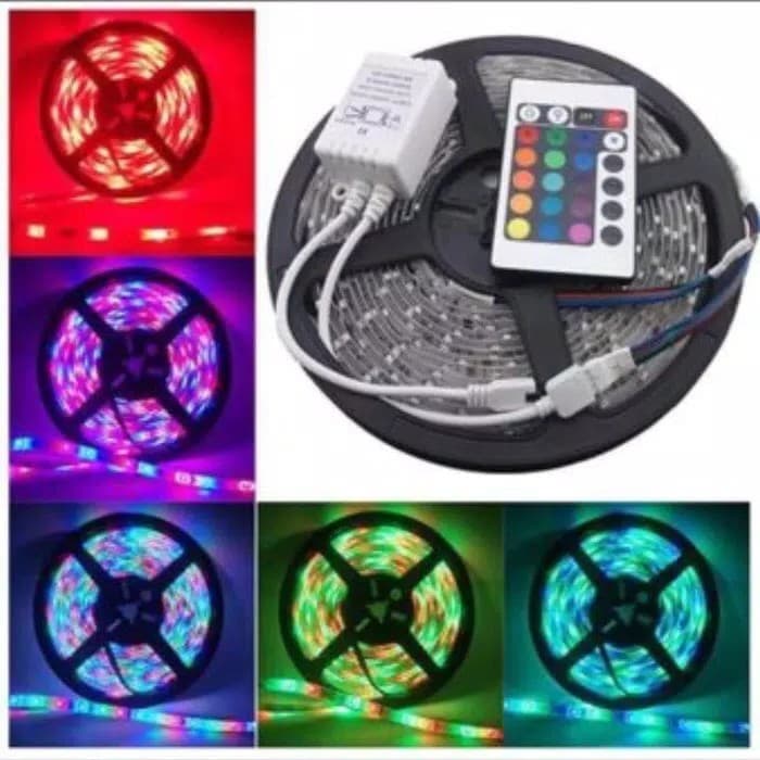 Jual LED STRIP RGB WARNA WARNI 5050 REMOTE / LED STRIP PLAFON | Shopee ...