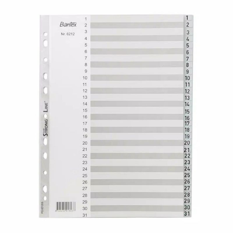Jual Bantex PP Pembatas Binder Divider Size A4 31 Lembar Index Numeric