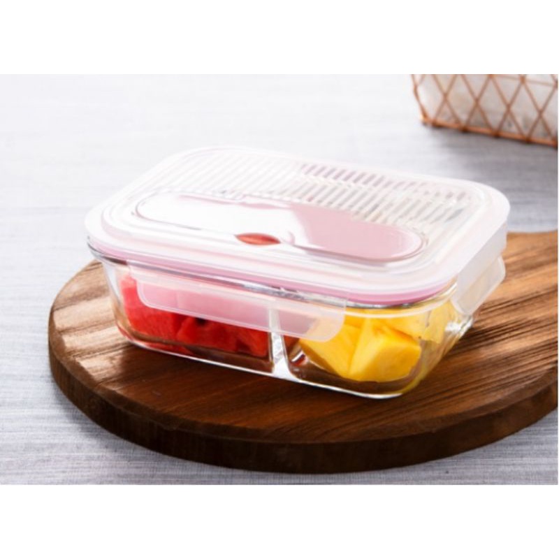 Multi Glass Transparent Lunch Boxes Set Microwave Lunch Box Set Kotak  Makanan Kaca Bekas Tupperware With Lid Flosso