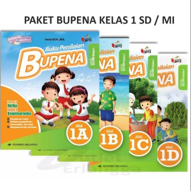 Jual Harga Satuan Buku Teks Pendamping Tematik Buku Penilaian Bupena K Kelas Abcd Erlangga