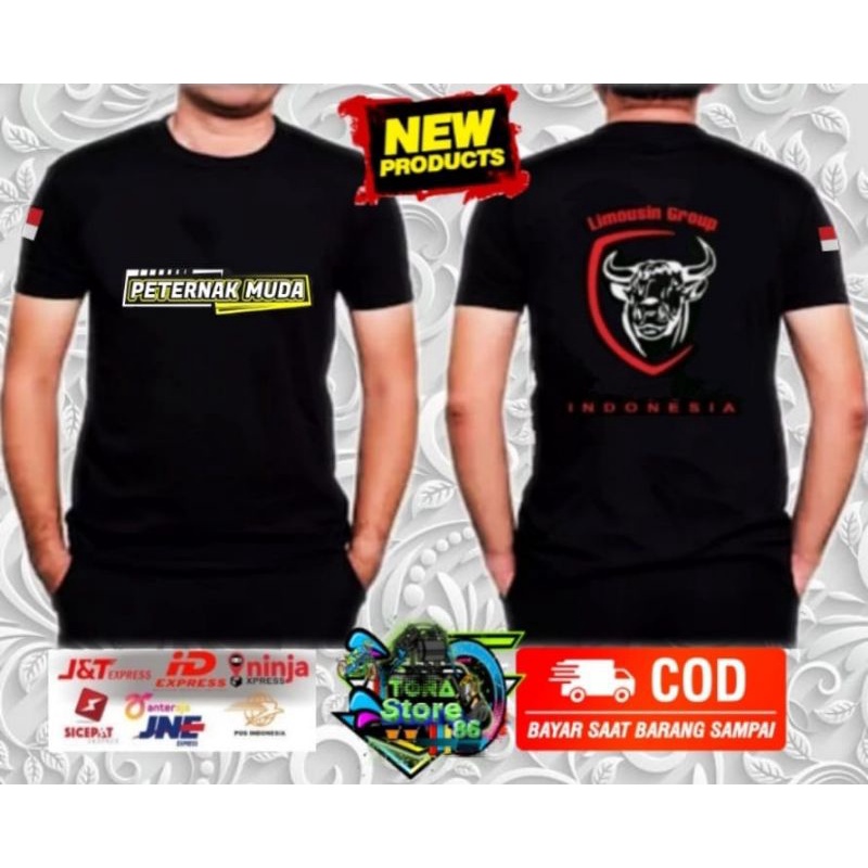 Jual Kaos Pria Lengan Pendek Peternak Muda Sapi Shopee Indonesia