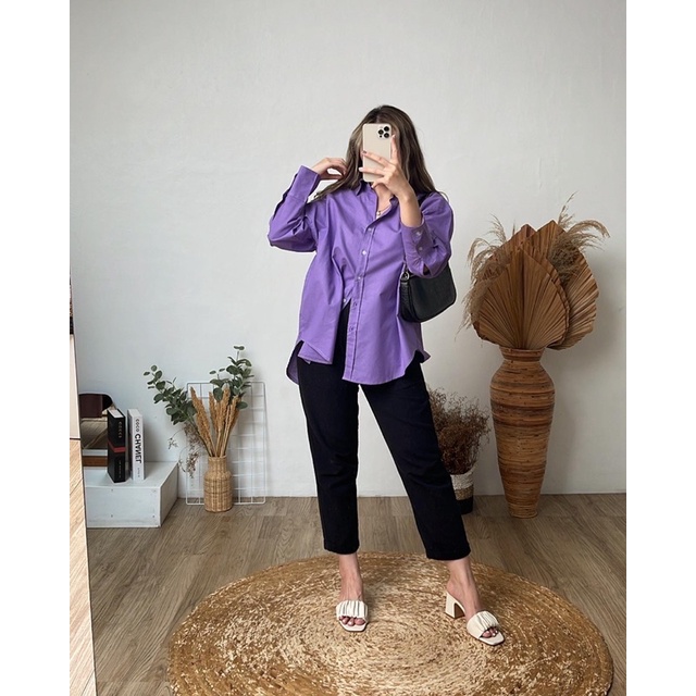 Kemeja Lengan Panjang Willow Offwhite